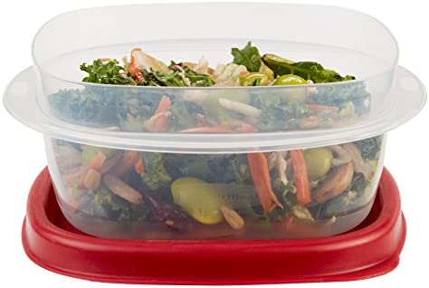 Rubbermaid Easy Find Lids Food Storage Container, 1.25 Cup, Racer Red