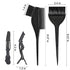 Yexixsr 5Pcs Professional Salon Hair Coloring Dyeing Kit, Hair Dye Color Brush and Bowl Set, Mixing Bowl, Angled Comb and Brush, Hair Clips