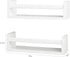 AHDECOR Nursery Room Bookshelf Wall Mount White Floating Shelves, Display Wall Shelf for Kids Romm, Kitchen Spice Rack, Bathroom Decor, Book Shelves Organizer or Baby Nursery, Set of 2, 15 inch