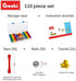 Goobi 110 Piece Magnetic Building Sticks Blocks Tiles Toy Magnet 3D Construction Set STEM Educational Toys for 3 4 5 6 7 8 Year Old Kids Boys Girls Adults with Storage Box and Instruction Guide