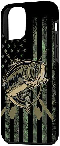 iPhone 12 mini Camo American Flag Bass Fishing Gift Love Fishing Fisherman Case
