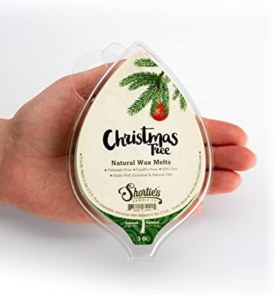 Christmas Tree Natural Soy Wax Melts - 1 Highly Scented 3 Oz. Bar - Made with Responsibly Sourced Soy and Essential Fragrance Oils - Phthalate & Paraffin Free, Vegan, Non-Toxic