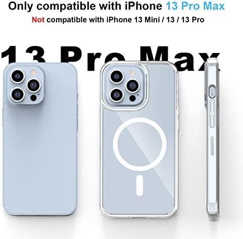 leChivée for iPhone 13 Pro Max Mag Safe Case, Clear Magnetic 13 pro max Case Compatible with MagSafe, Shockproof Full-Body Protection Phone Cover for iPhone 13 pro max 6.7 inch 2021 (Clear)