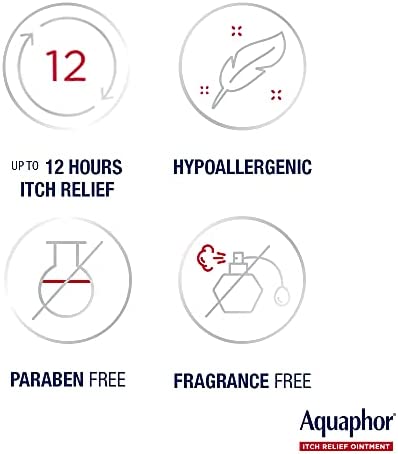 Aquaphor Itch Relief Ointment, Maximum Strength 1% Hydrocortisone, Relieves Itch from Skin Irritation, Insect Bites, Psoriasis, Skin Rashes, Eczema, & Poison Ivy, 2 oz