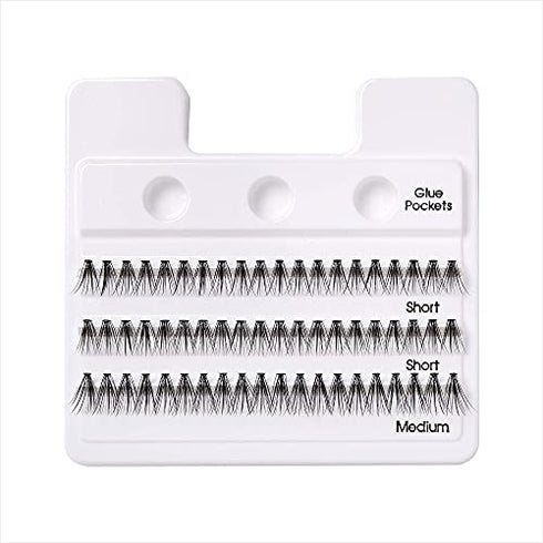 KISS Lash Couture Faux Lash Extensions Set, Lash Clusters, 20 Lash Strands Each, Varied Lengths, Easy Application, Flat Roots & Tapered Ends, Exclusive Flat-Band Technology, Style Venus, 60 Clusters
