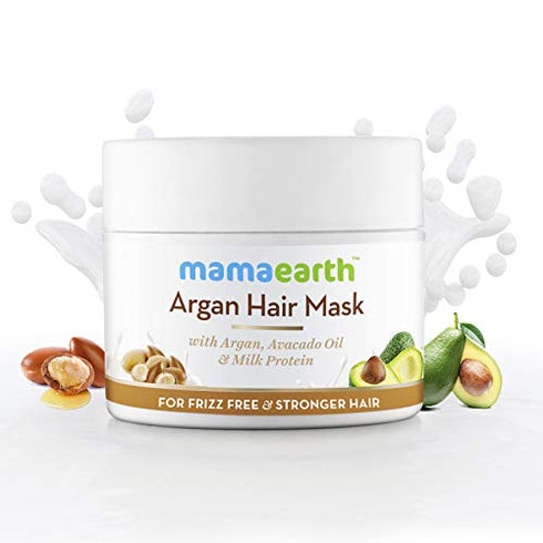 MAMAEARTH Anti-Hairfall Mask with Argan and Avocado Oil, Made in the Himalayas- Hypoallergenic, Toxin-free, All Natural with Organic Ingredients