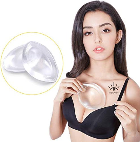 SEEKUP Women Silicone Bra Pads Inserts Breast Enhancer Bust Push up Pads Cleavage-Enhancing Swimsuit Enhancement M, L, XL