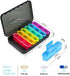 SUMMUE Weekly Pill Organizer 3 Times A Day, 7 Day Pill Box Large Compartments Moisture-Proof Pill Case, Daily Portable Travel Morning Noon Evening Pill Container, for Fish Oils, Vitamins, Supplements
