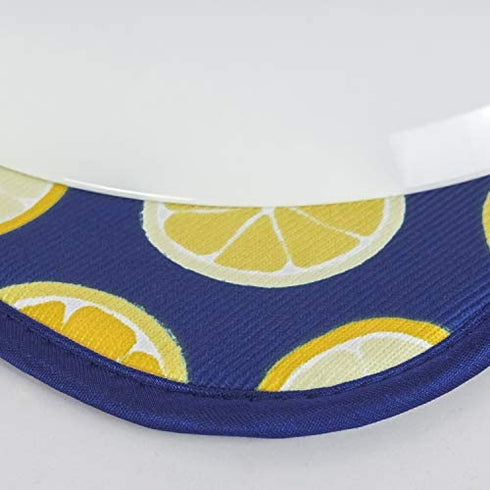 S&T INC. Absorbent, Reversible Microfiber Dish Drying Mat for Kitchen, 16 Inch x 18 Inch, Lemons