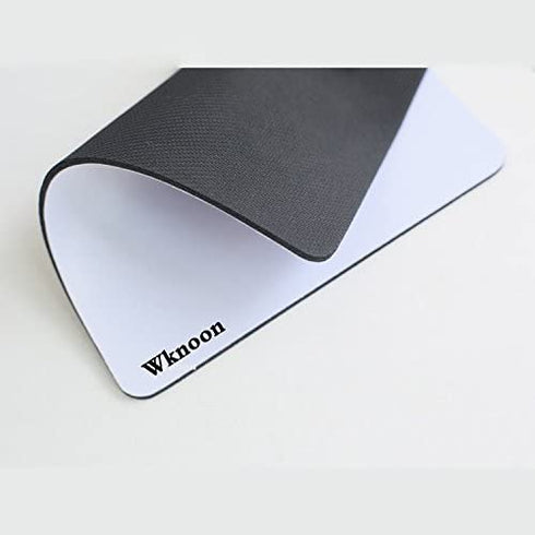 Wknoon Abstract Marble Marbled Large Gaming Mouse Pad Custom, Chic Elegant White and Rose Gold Marble Mouse Pads