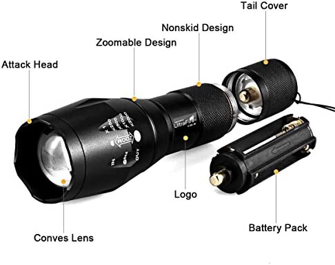 IR illuminator Flashlight, UltraFire 850nm Focus Adjustable IR Led Flashlight Infrared Light Torch for Night Vision, Coyote Hog Predator Hunting
