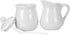 Erya 12 Oz Creamer and Sugar Set with Lid Spoon, Ceramic Make, White