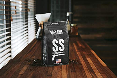 Black Rifle Coffee Silencer Smooth (Light Roast) Ground 12 Ounce Bag, Light Roast Ground Coffee,100% Colombian Excelso Beans With a Smooth Finish, Helps Support Veterans and First Responders