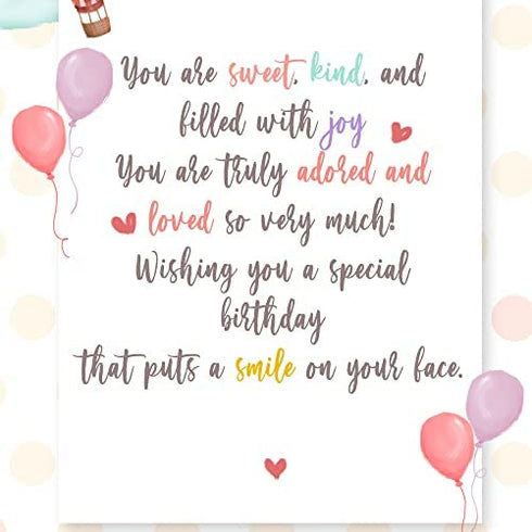 Birthday Card Great Granddaughter | Made in America | Eco-Friendly | Thick Card Stock with Premium Envelope 5in x 7.75in | Packaged in Protective Mailer | Prime Greetings