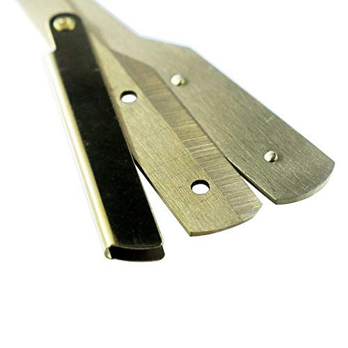 Stainless Steel Straight Edge Barber Shaving Razor Folding Straight Razor Gold Single Edge Replaceable Blades fit for All of Double Edge Razor Blades (Gold)