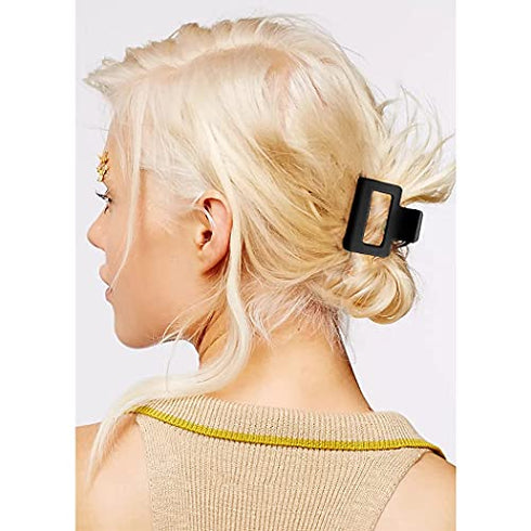 Bmobuo 4 PCS Hair Clips Hair Claw Clips 2" Matte Hair Clips for Thick Hair Square Claw Clips Hair Claw Hair Clips for Thick Hair Cute Hair Clips Hair Clips for Women Square Hair Clips