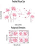 BuerHomie Pink Flowers Wall Stickers, Butterfly Decals for Living Bedroom, Art Décor for Nursery Girl Kids Room, Easy Furniture Refurbishment DIY