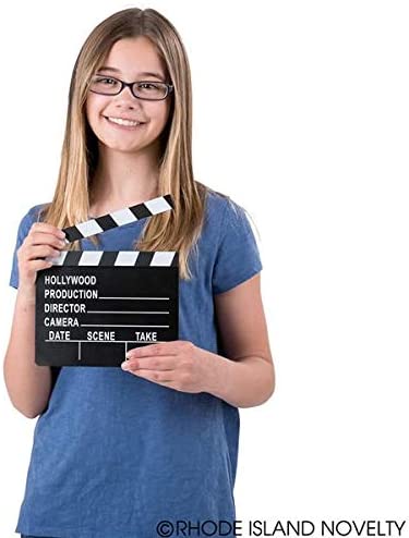 Rhode Island Novelty 7 Inch x 8 Inch Hollywood Movie Clapboard, Six Per Order