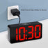 DreamSky Compact Digital Alarm Clock with USB Port for Charging, 0-100% Brightness Dimmer, Red Bold Digit Display, 12/24Hr, Snooze, Adjustable Alarm Volume, Small Desk Bedroom Bedside Clocks.