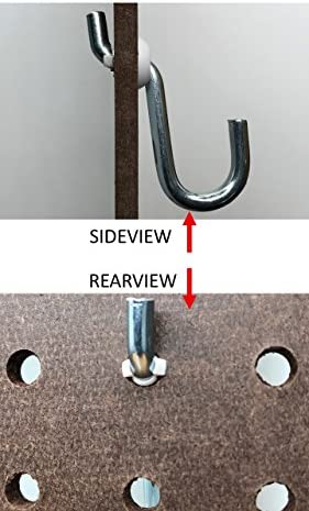 Pegitz Pegboard Peg Locks 50PCS (1/4 inch, White)