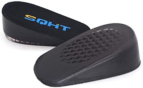 SQHT Height Increase Insoles - Heel Lift Inserts for Leg Length Discrepancies and Achilles Tendonitis, Heel Cups for Men and Women (Small (1.4" Height))