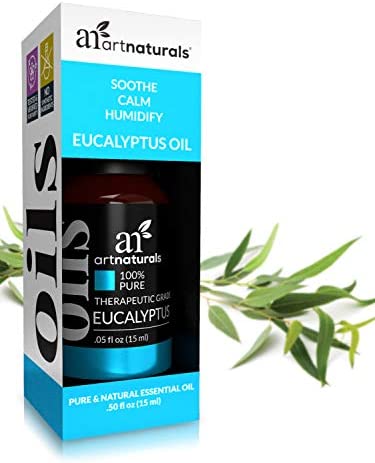 artnaturals 100% Pure Eucalyptus Essential Oil - (.5 Fl Oz / 15ml) - Undiluted Therapeutic Grade Fragrance - Soothe Calm and Humidify - for Aromatherapy Diffuser, Steam Room, Suana, HUmidifier