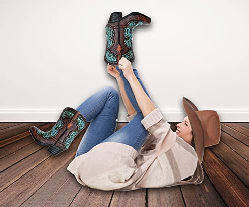 Boot Hooks Boot Puller for Cowboy Boots, Wood Handles (2 hooks)