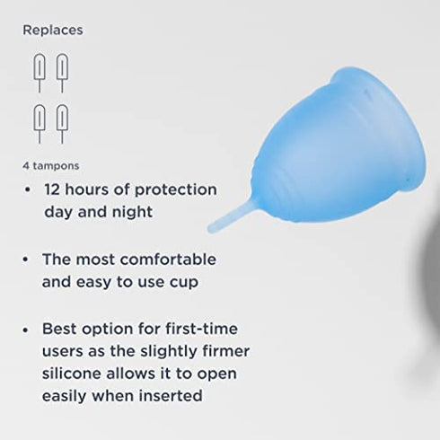 Saalt Menstrual Cup - Premium Design - Most Comfortable Period Cup - #1 Active Cup - Wear for 12 Hours - Soft, Flexible, Reusable Medical-Grade Silicone - Made in USA