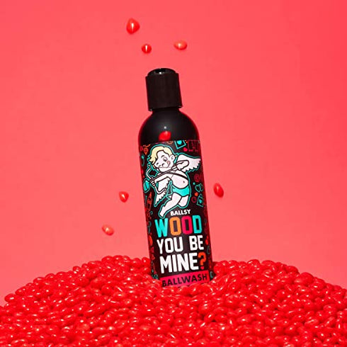 Ballsy Ballwash Wood You Be Mine Charcoal Body Wash for Men, Natural Soap, Moisturizing, Shower Gel, w/ Coconut Oil and Aloe Vera, Drift & Dunes Scent, 8 Fl oz