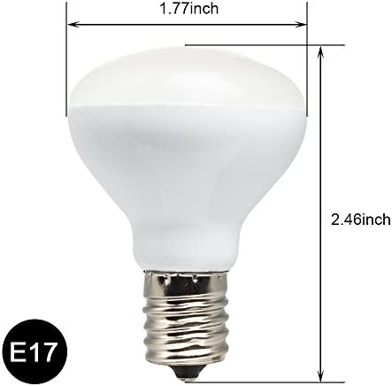 Haian Support R14 LED Bulb E17 Mini Reflector Floodlight,4 Watt 280 Lumens,25 Watt Incandescent Equivalent,R14 E17 LED Light Bulb Non-dimmable 6500K Cool White (4 Pack)
