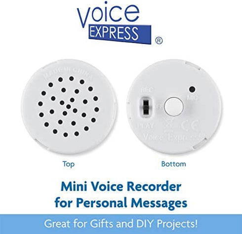 VoiceGift 20 Second Mini-Me Voice Recorder, Record Custom Message for Plush Toy, Stuffed Bear Toy, Baby Doll Toy, and Pillow