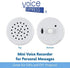 VoiceGift 20 Second Mini-Me Voice Recorder, Record Custom Message for Plush Toy, Stuffed Bear Toy, Baby Doll Toy, and Pillow