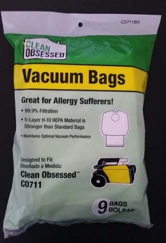 Clean Obsessed CO711 Canister HEPA Vacuum Bags