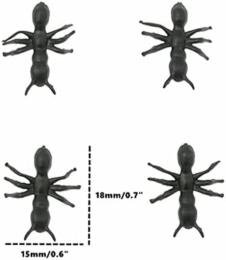 ALIMITOPIA 200pcs Fake Black Ant Realistic Imitation Bug for Halloween Prank Props (Ant,Black)