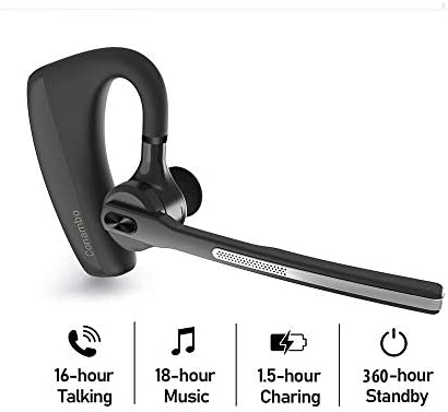 Conambo Bluetooth Headset 5.1, aptX HD 16 Hrs Talktime Bluetooth Earpiece, Noise Cancelling Mute Key Wireless Headset for Cell Phones Business Trucker Office