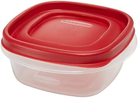 Rubbermaid Easy Find Lids Food Storage Container, 1.25 Cup, Racer Red