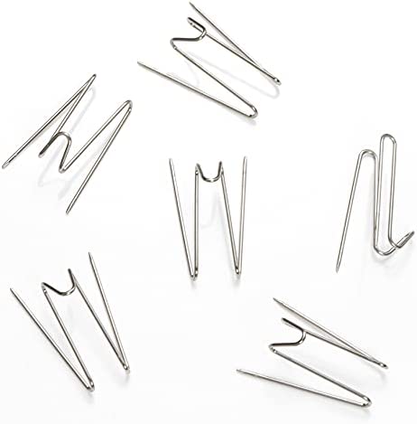 50pcs Fabric Panel Wall Wire Hooks, SUMERSHA Stainless Steel Cubicle Hooks Wall Clips Picture Hangers for Home, Office Decor, Silver