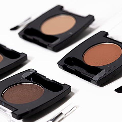 Palladio Brow Powder for Eyebrows, Soft and Natural Eyebrow Powder with Jojoba Oil & Shea Butter, Helps Enhance & Define Brows, Compact Size for Purse or Travel, Includes Applicator Brush, Taupe