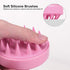 Heeta Hair Scalp Massager Shampoo Brush, with Soft Silicone, Wet and Dry Hair Detangler (2 Pack, Green & Rose Pink)
