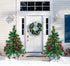 OBABA 2 Pack 30 Inch Outdoor Pathway Christmas Trees Battery Operated Pre-Lit Artificial Tree Decoration with 60 LED Lights,Holiday Décor for Porch,Driveway,Red Berries,Pine Cones,Red Ball Ornaments
