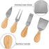 Set of 8, Wood Handle Cheese Knives and Spreaders, DaKuan Cheese Slicer Cheese Cutter Condiment Knives Set