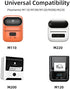 M110 Label Printer Paper, White Self-Adhesive Thermal Paper, Phomemo Label Paper Compatible with M110, M120, M200, M220 Label Printer, Black on White, 1.96"x1.18" (50x30mm), 230 Labels/Roll
