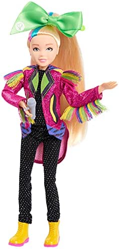 JoJo Siwa 10 Inch Singing Doll, Sings Hit Song Titled "Non-Stop", Pink Jacket with Rainbow Fringe, by Just Play