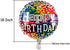 Happy Birthday Foil Balloons Round Mylar Helium Balloon Party Decorations Supplies 18 Inch Pack of 6