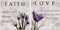 Faith Love Flowers Motivational Office Canvas Wall Art Pictures Painting -Inspirational Wall Art Canvas Prints Framed for Bathroom Home Bedroom Wall Decor-12"x12"x2pcs