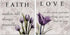 Faith Love Flowers Motivational Office Canvas Wall Art Pictures Painting -Inspirational Wall Art Canvas Prints Framed for Bathroom Home Bedroom Wall Decor-12"x12"x2pcs