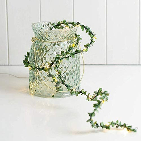 Kitstar 100LEDs USB Plug in Warm White Tiny Leaf Green Garland Fairy Light for Wedding Party Christmas Holiday New Year Garden Décor 33ft, UL588 Approved
