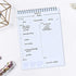 Daily Planner Notepads - A5 Scheduler, To Do List with Priorities, Notes, Meals and Water Intake Tracker, Spiral Daily Planning Pad with 52 Undated Agenda Tear-off Sheets, 6.5" x 9.8" ( Blue )