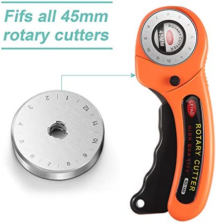 30 Pieces 45 mm Rotary Cutter Blade Round Quilting Blades Rotary Replacement Cutting Blade Sewing Cutter Blade for Quilting, Stitching, Patchwork, Crafts and Sewing