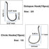 Hook Snap Swivel Sinker Assortment 110Pcs Fishing Tool Assortment Terminal Tackle Baitholder Hooks Octopus Hook Circle Hooks Sinker